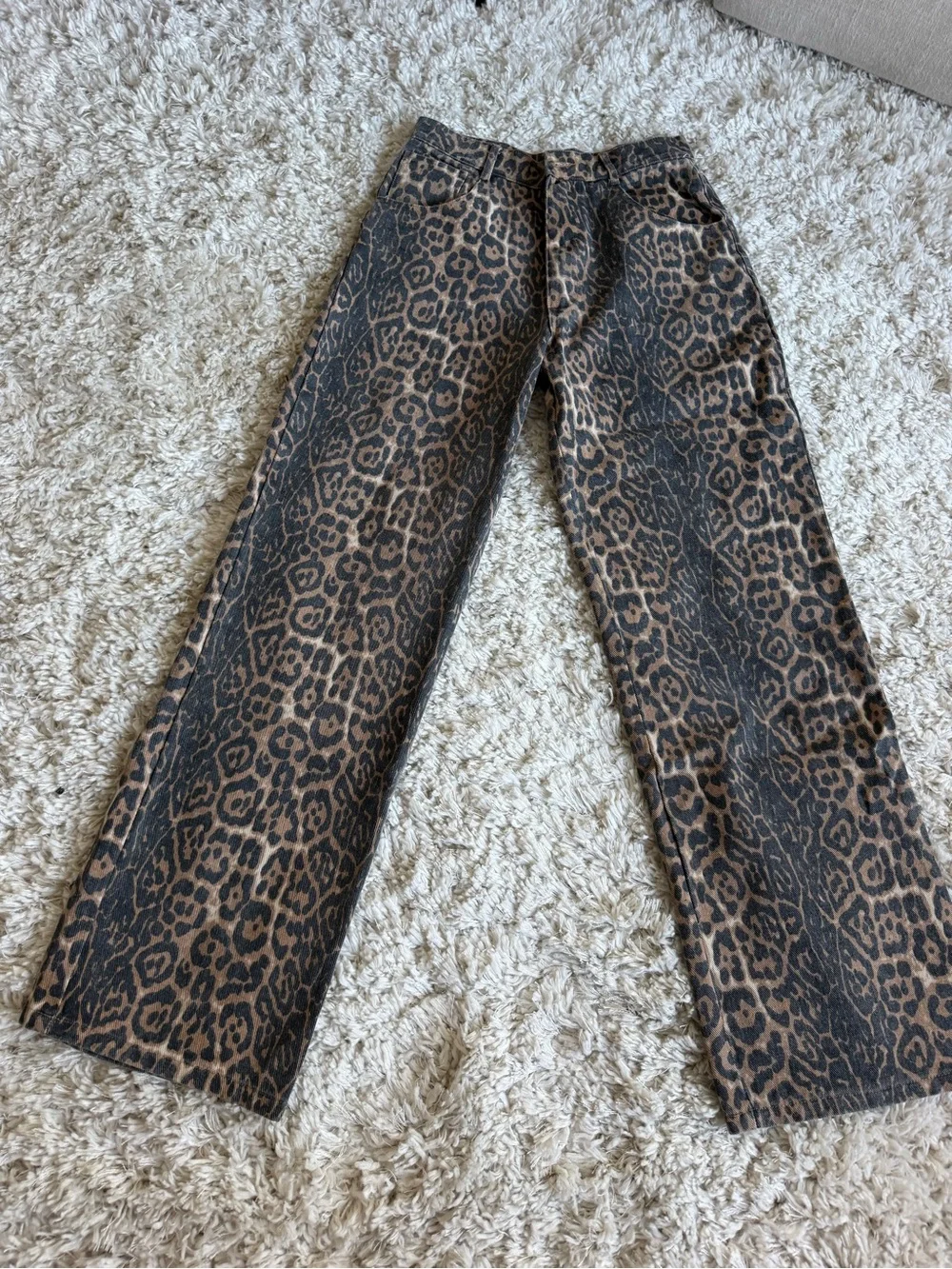 Beginning Boutique Brown and Black Leopard Print Jeans